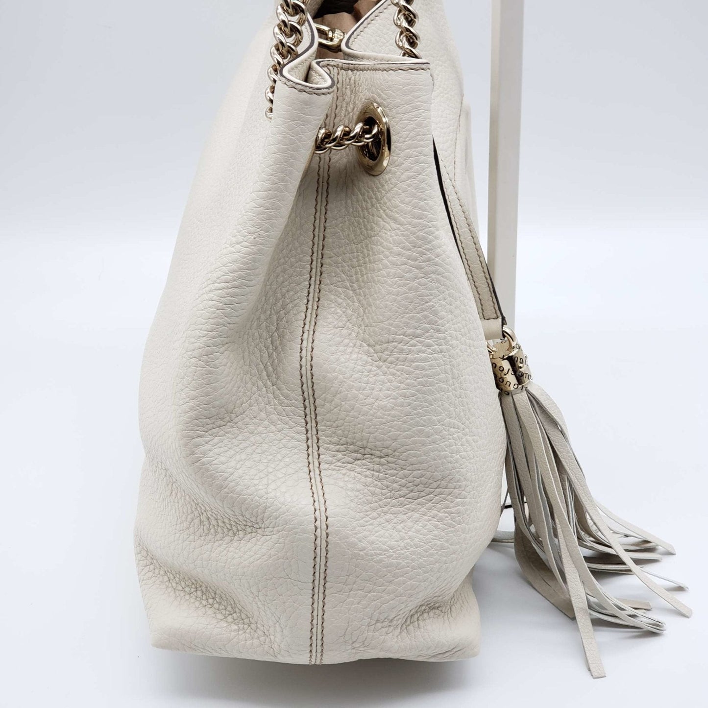Gucci Soho White Chain Shoulder Bag