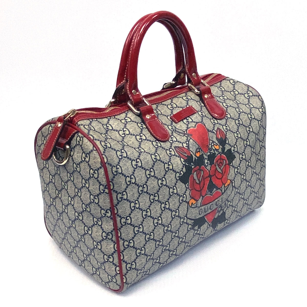 Gucci Leather Canvas Shoulder Bag