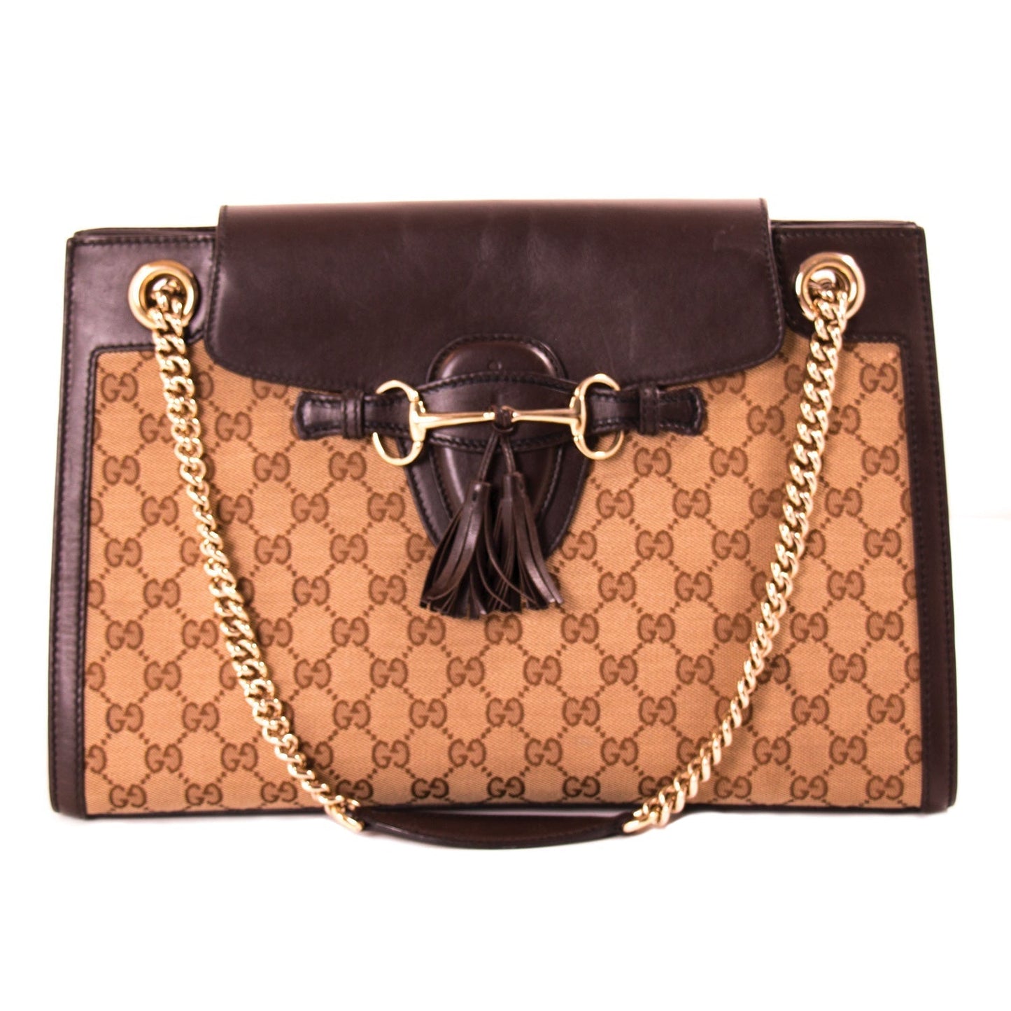 Gucci Leather Canvas Shoulder Bag Style 33