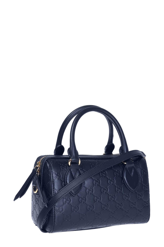 Gucci Guccissima Navy Leather Monogram Tote