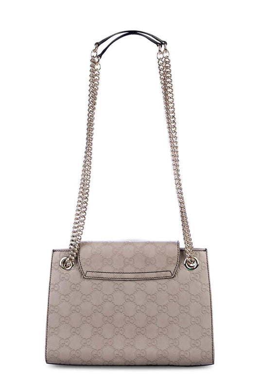 Gucci Guccissima Grey Leather Chain Shoulder Bag Style 2