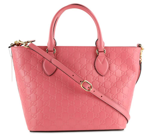 Gucci Guccissima Pink Leather Tote Style 1
