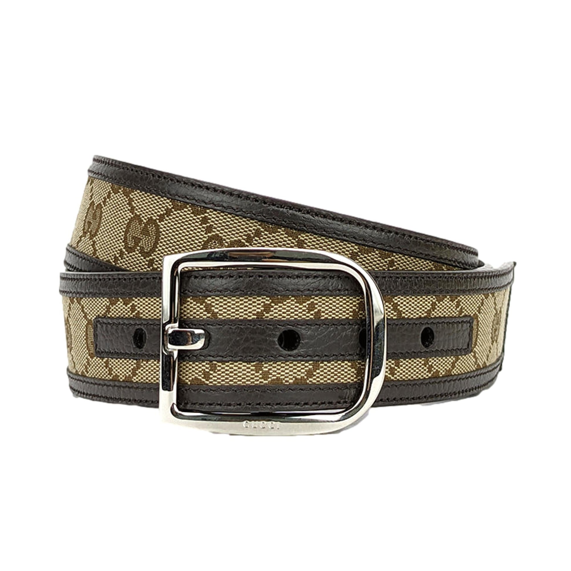 Gucci Alma Leather Canvas Handbag