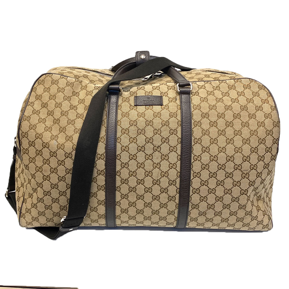 Gucci Nylon Leather Canvas Shoulder Bag