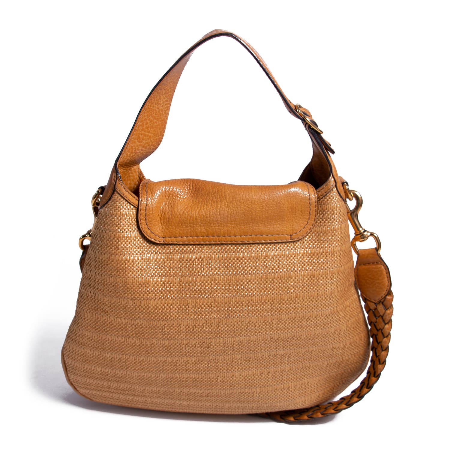 Gucci Leather Canvas Shoulder Bag Style 26