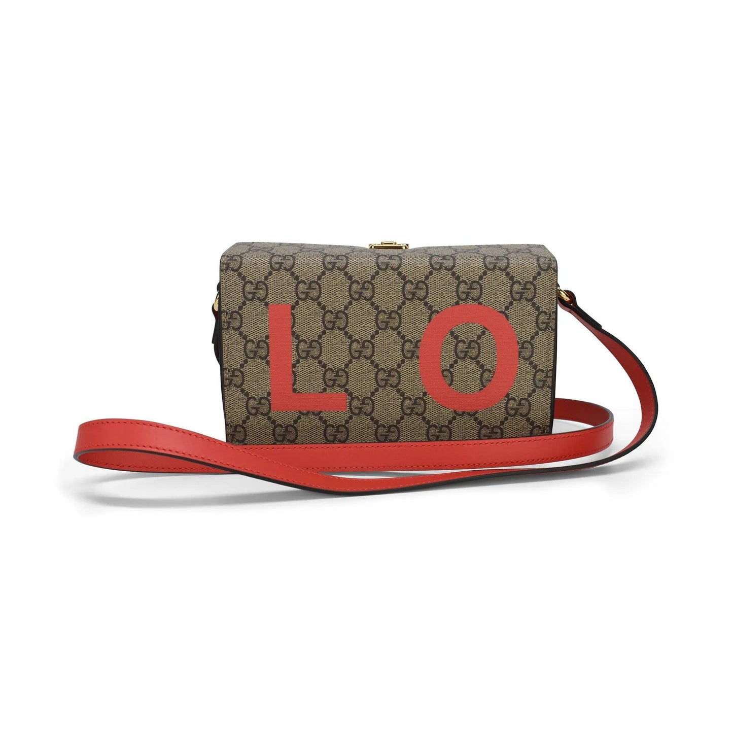 Gucci Monogram Leather Canvas Shoulder Bag