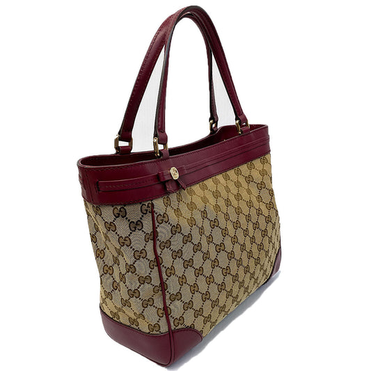 Gucci Leather Canvas Tote