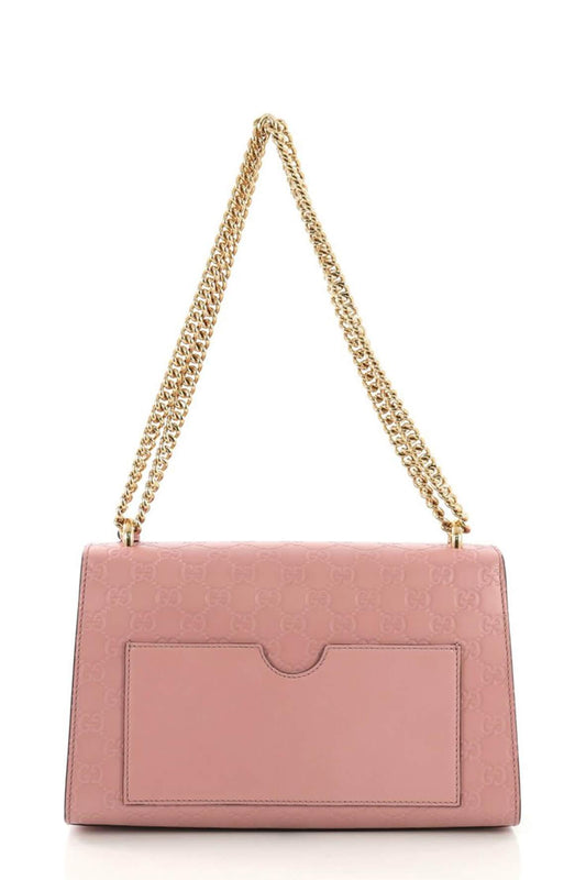 Gucci Guccissima Pink Leather Chain Shoulder Bag