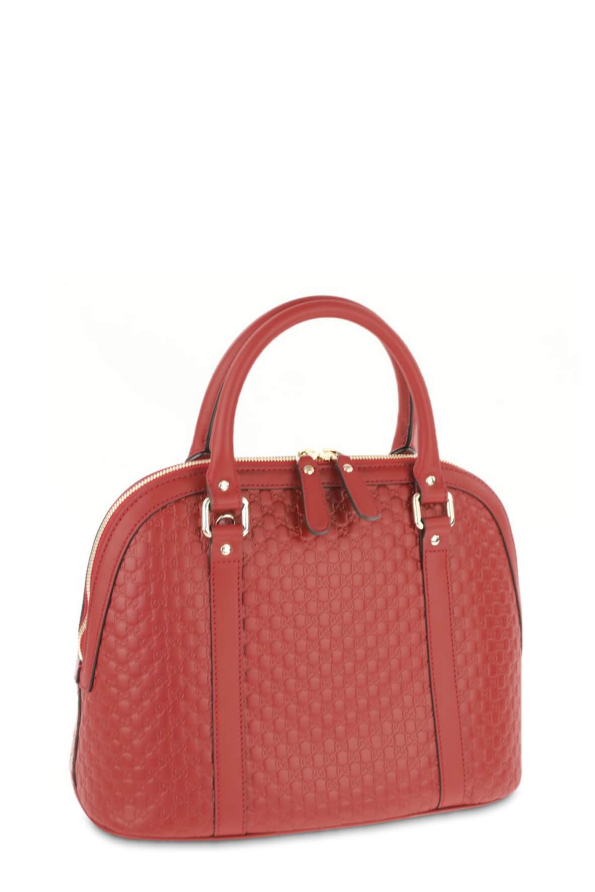 Gucci Guccissima Red Leather Shoulder Bag