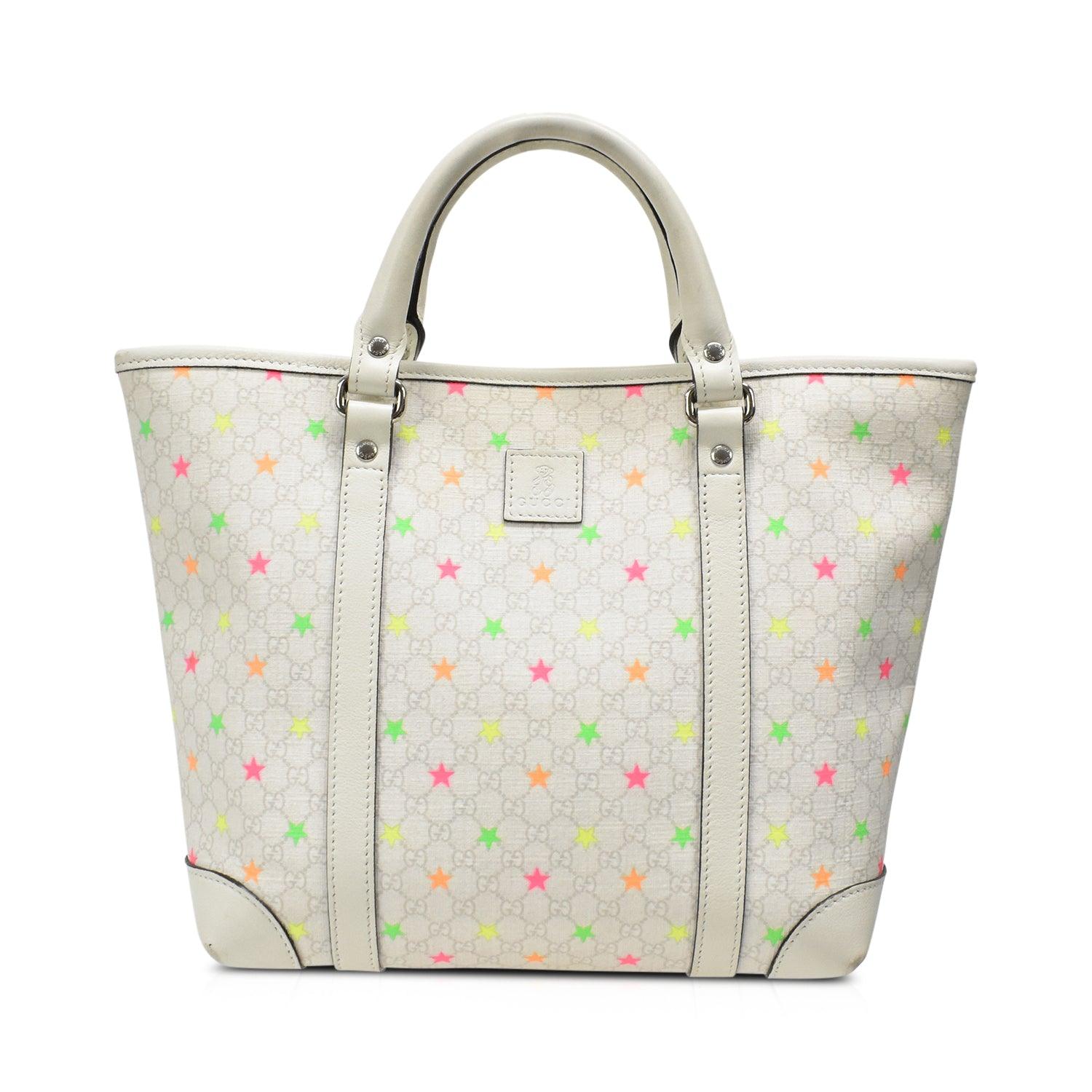 Gucci Lou Leather Canvas Tote