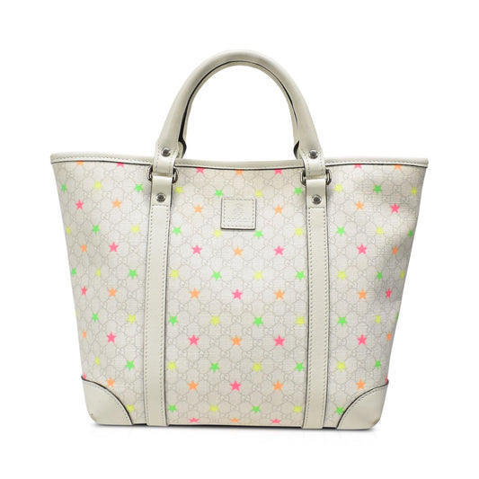 Gucci Lou Leather Canvas Tote