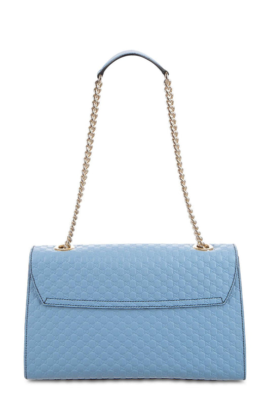 Gucci Guccissima Blue Leather Shoulder Bag Style 2