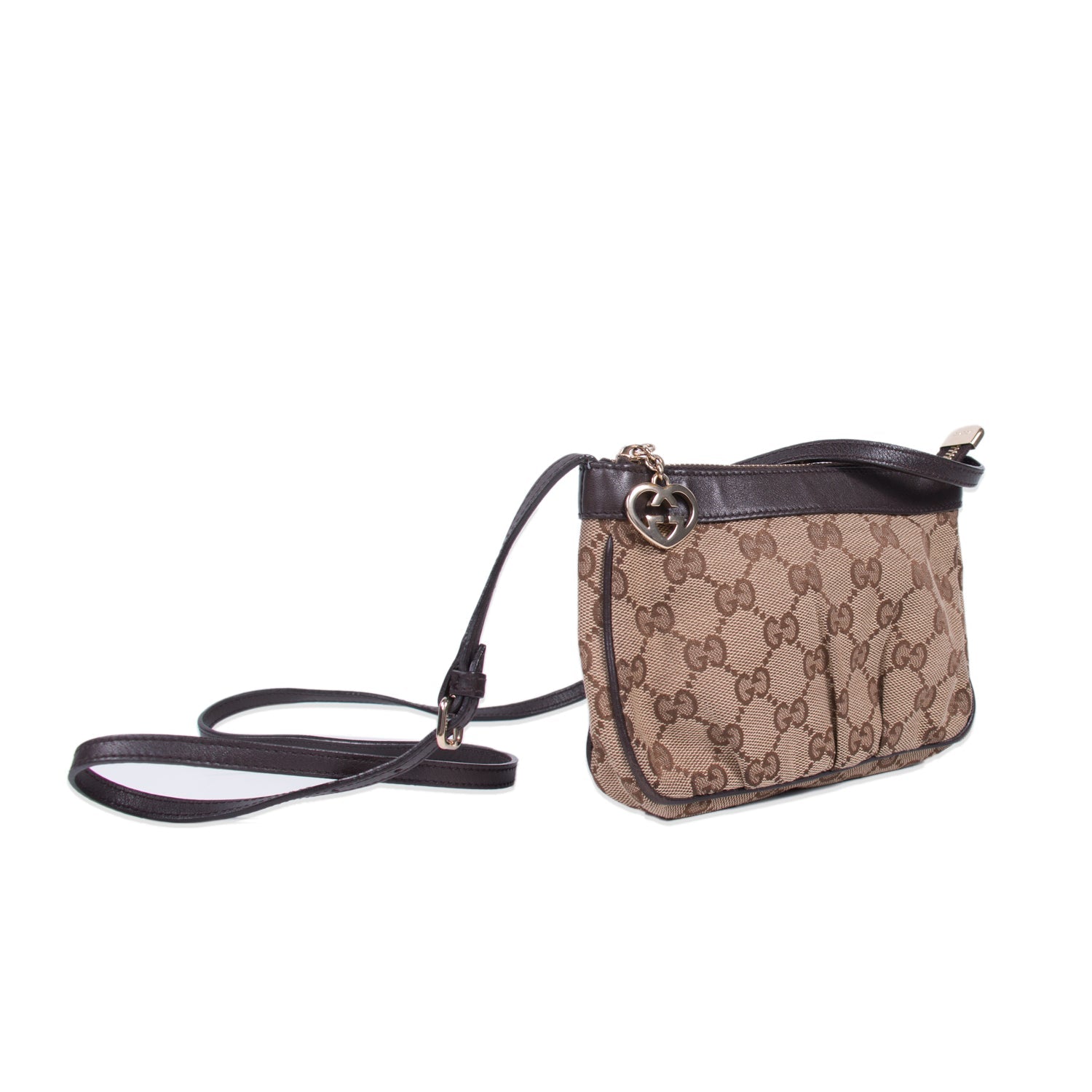 Gucci Leather Canvas Shoulder Bag Style 30