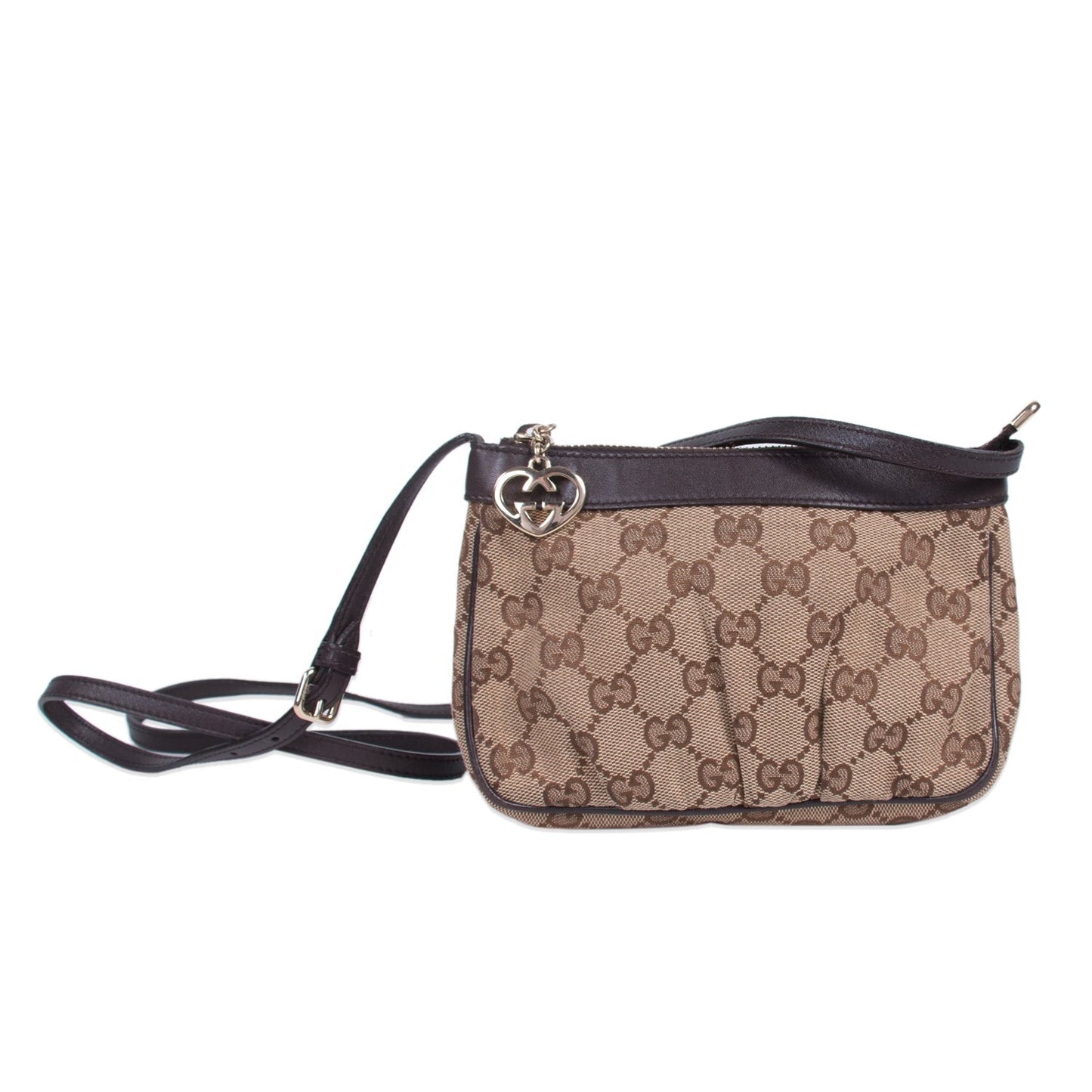 Gucci Leather Canvas Shoulder Bag Style 30