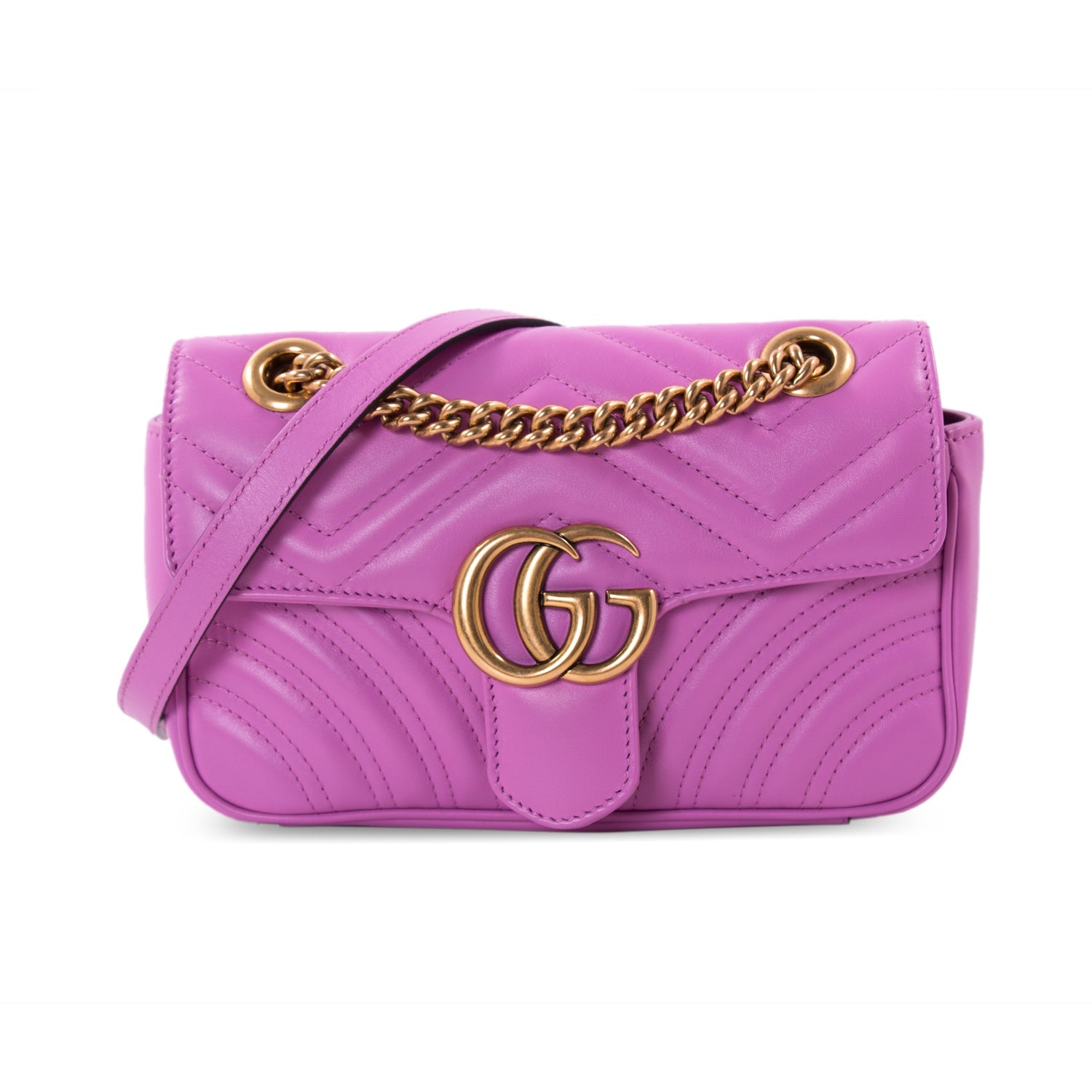 Gucci GG Marmont Leather Chain Shoulder Bag Style 21