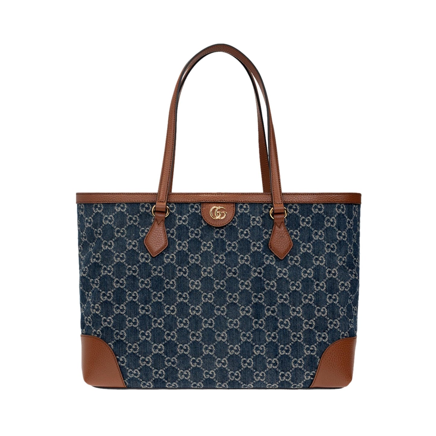 Gucci Monogram Leather Canvas Tote