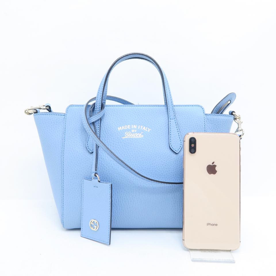 Gucci Blue Calfskin Tote
