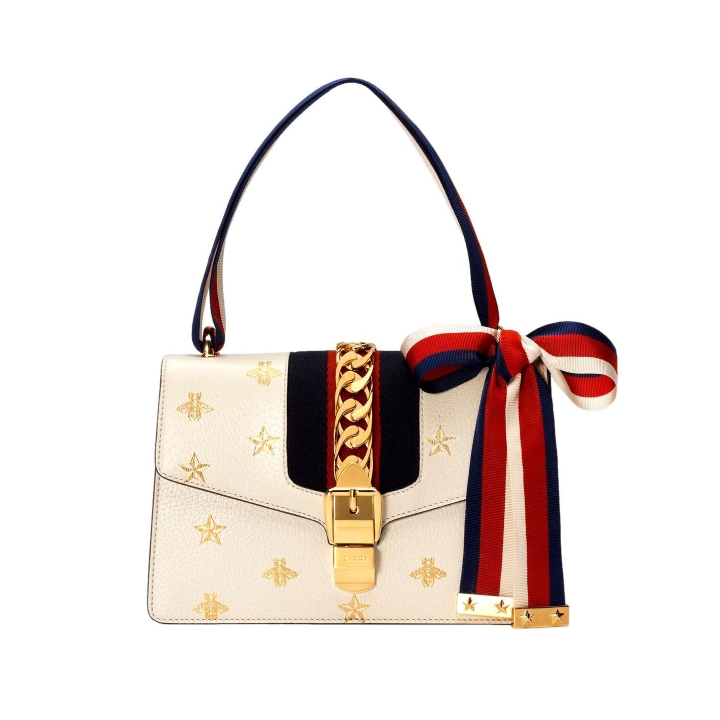 Gucci Lou Monogram Chain Leather Crossbody