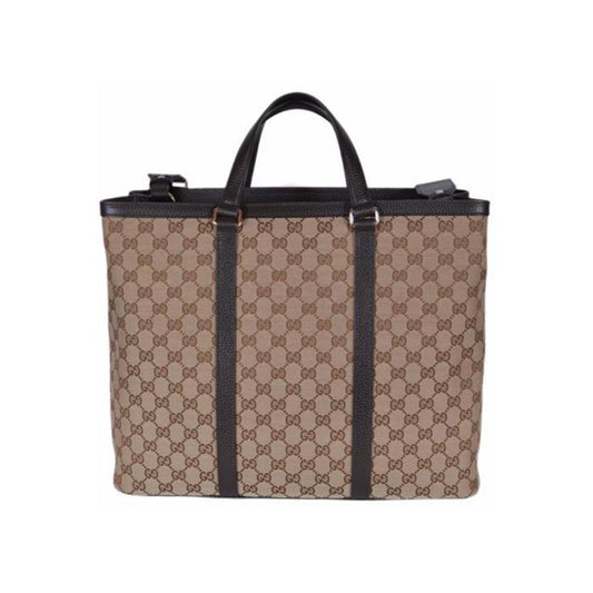 Gucci Monogram Leather Canvas Tote
