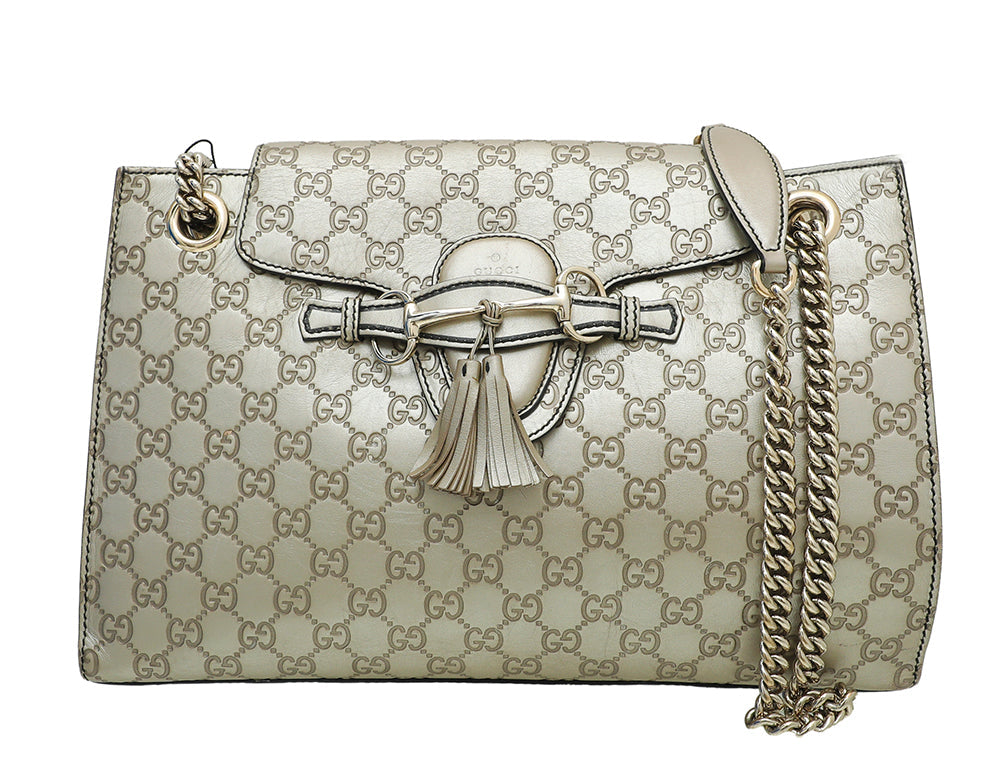Gucci Monogram Leather Shoulder Bag