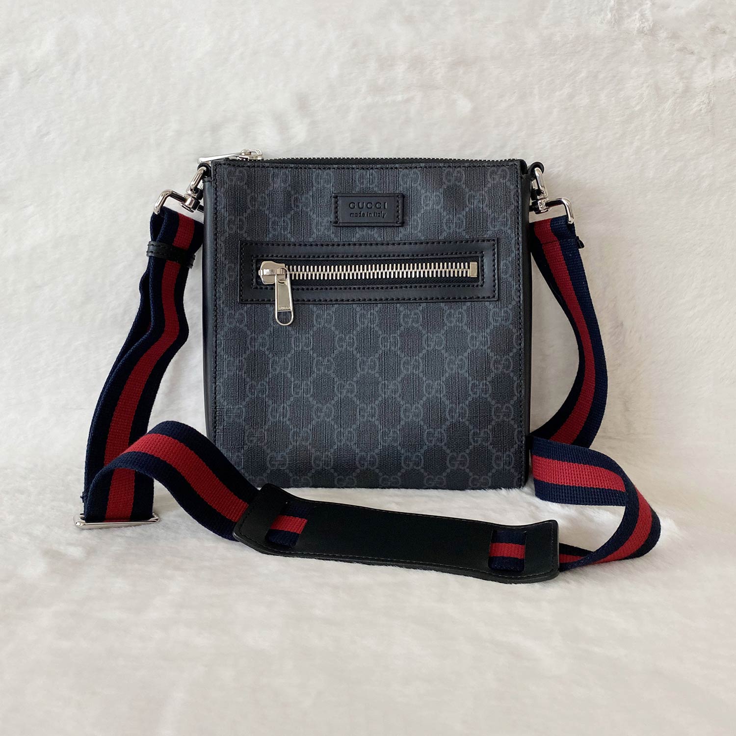 Gucci Leather Canvas Shoulder Bag Style 27