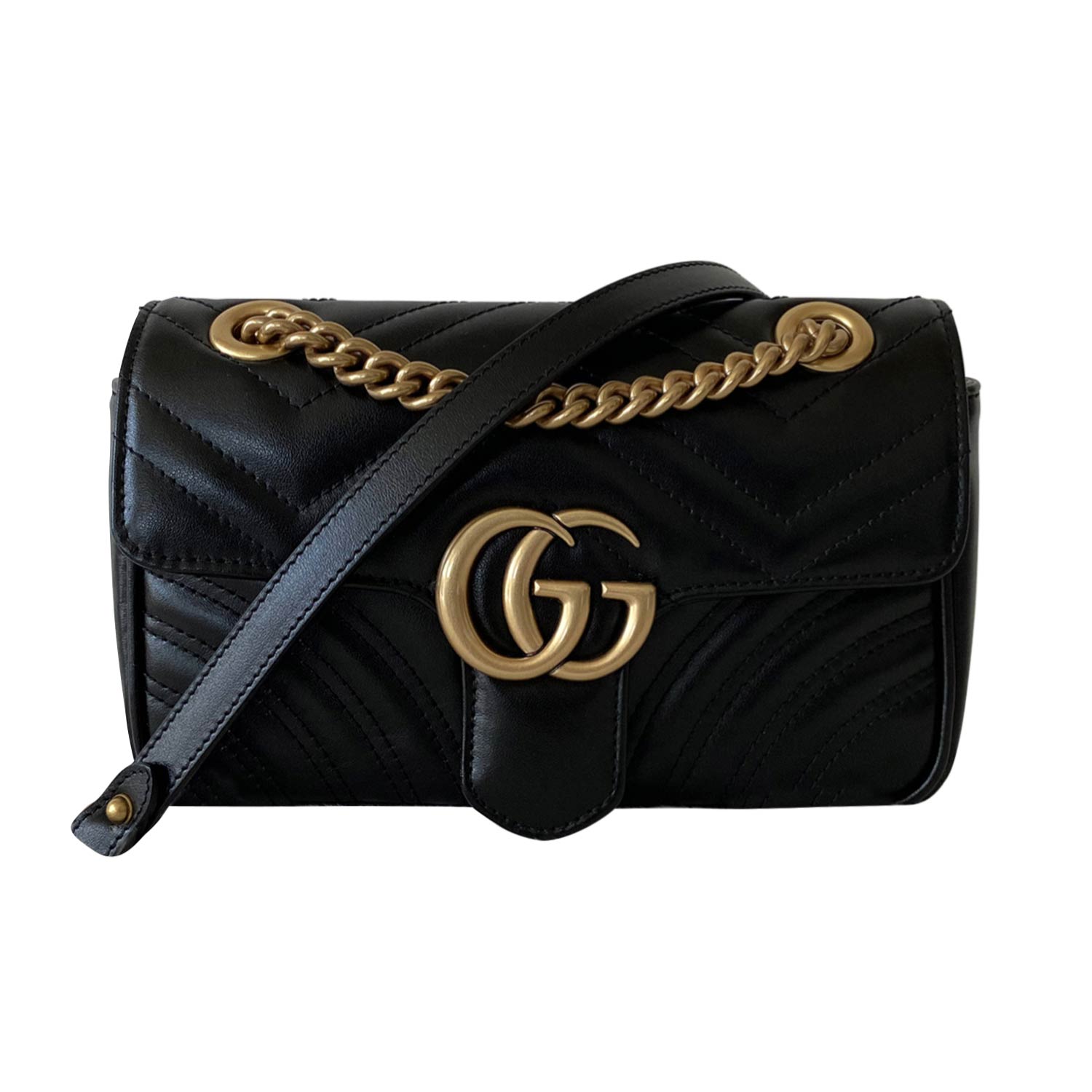 Gucci GG Marmont Leather Chain Shoulder Bag Style 7