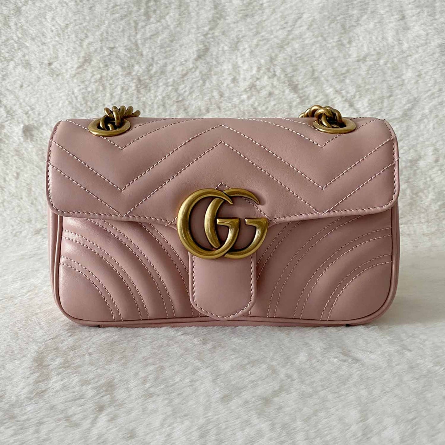 Gucci GG Marmont Leather Chain Shoulder Bag Style 9