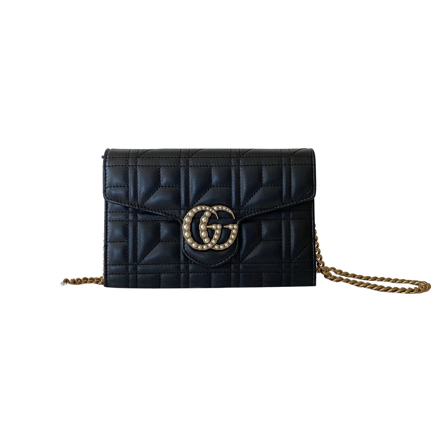 Gucci GG Marmont Leather Chain Crossbody Style 1