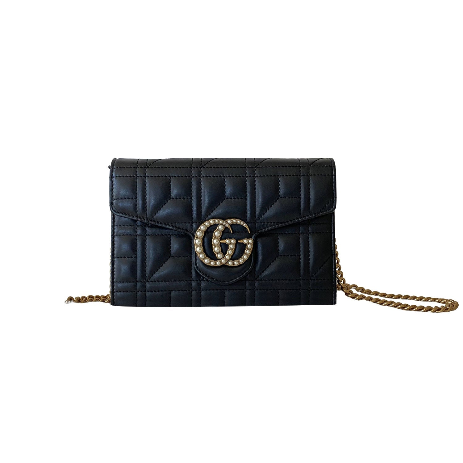 Gucci GG Marmont Leather Chain Crossbody Style 1