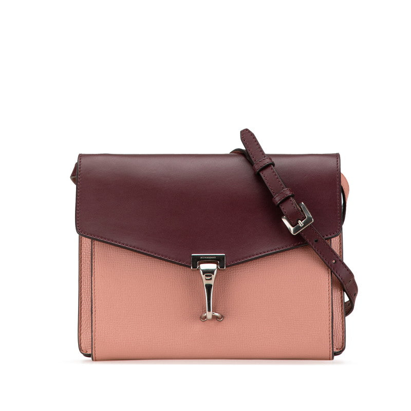 Burberry Macken Nova Check Leather Shoulder Bag