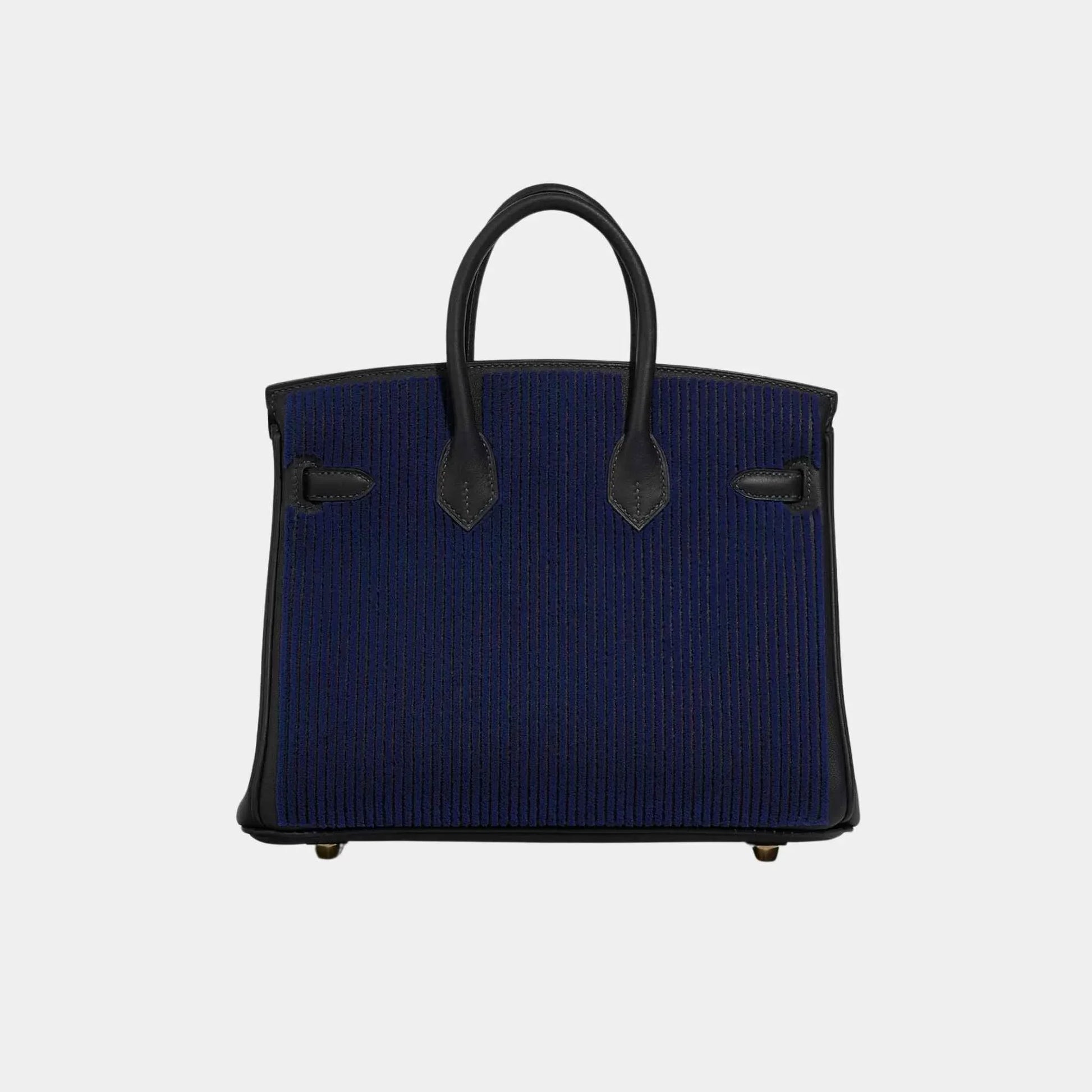 Birkin 25 Cote a Cote Tuffetage Swift Caban - Bleu Saphir