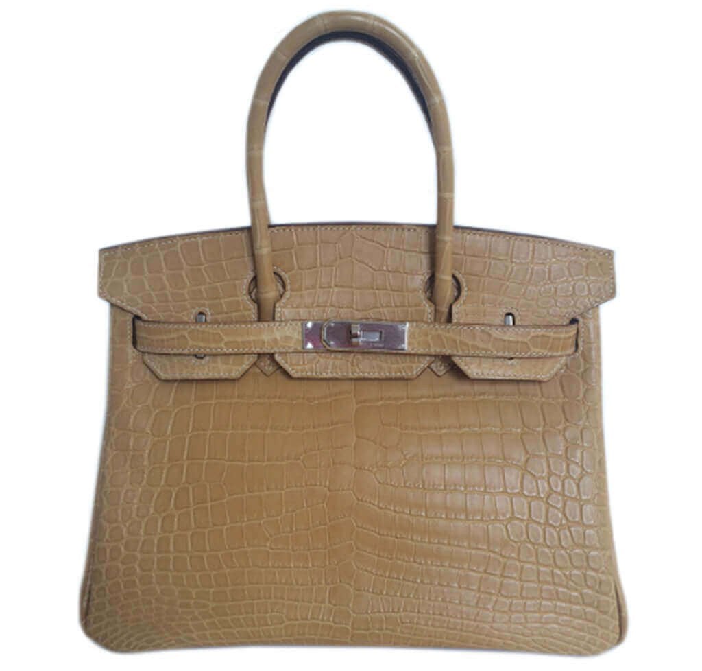 HermesBirkin 30 Bag Paille Niloticus Crocodile