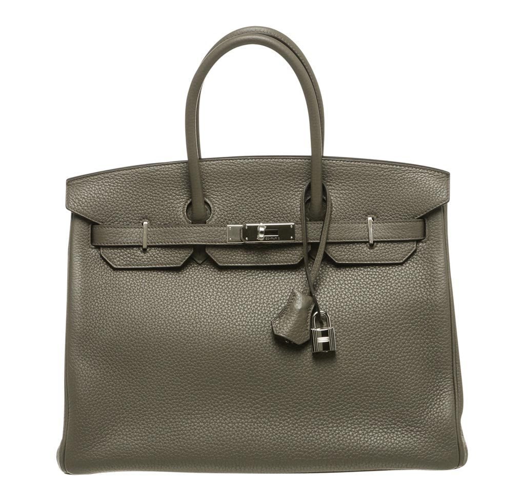 HermesBirkin 35 Etain Bag PHW
