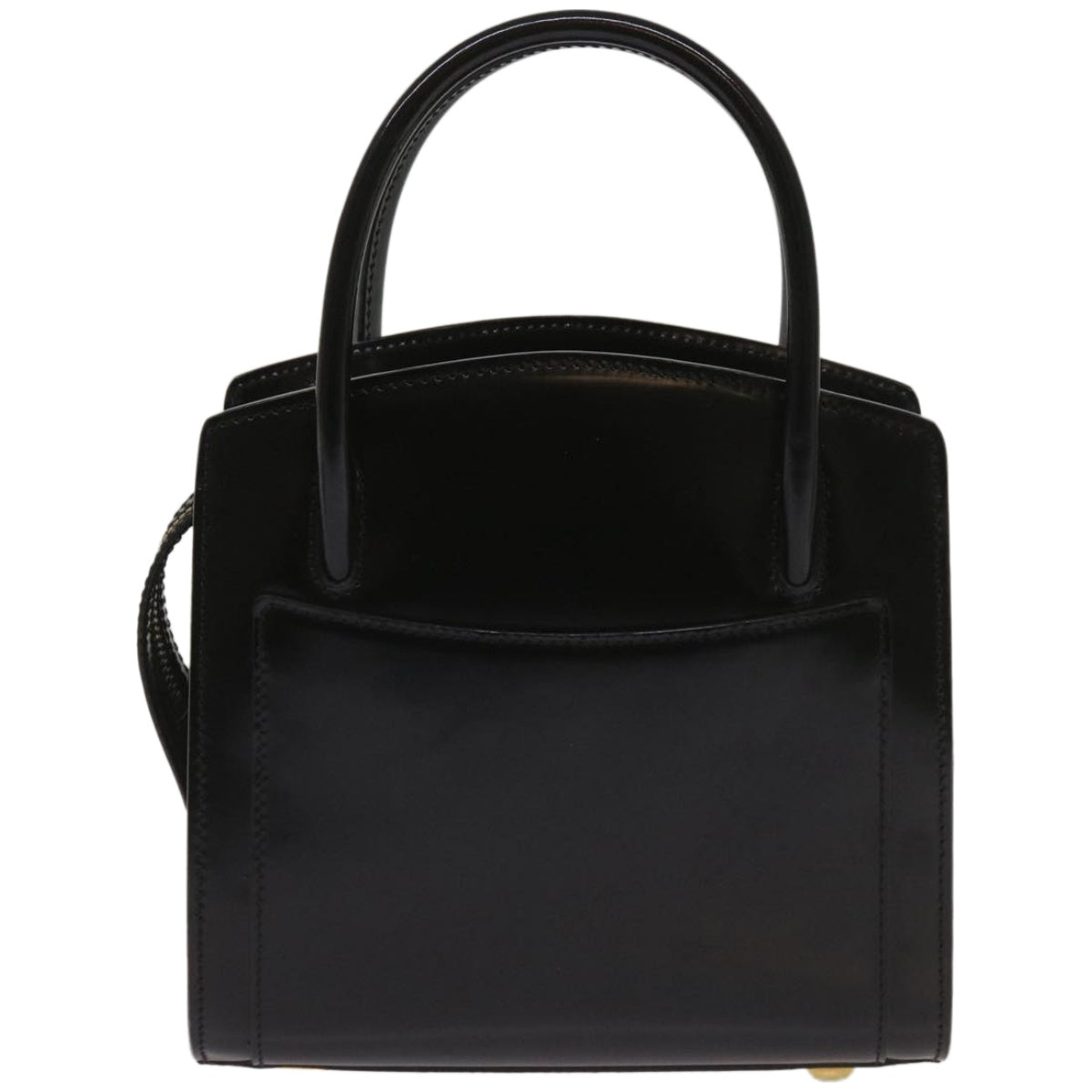 Luxury CELINE Hand Bag Leather 2way Black hk1062