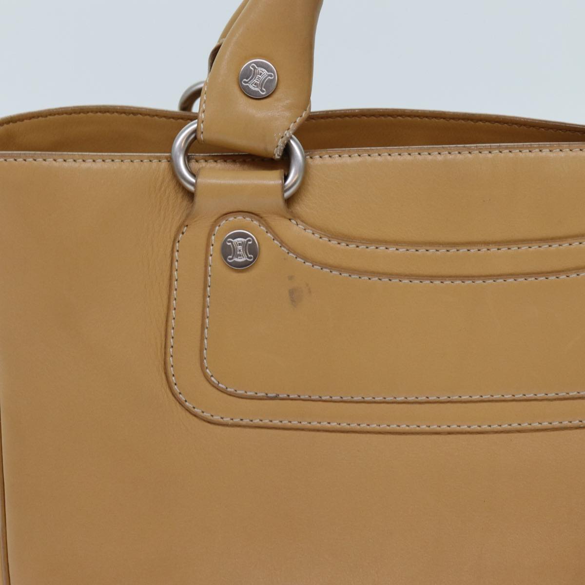 Luxury CELINE Boogie Hand Bag Leather Beige hk1218