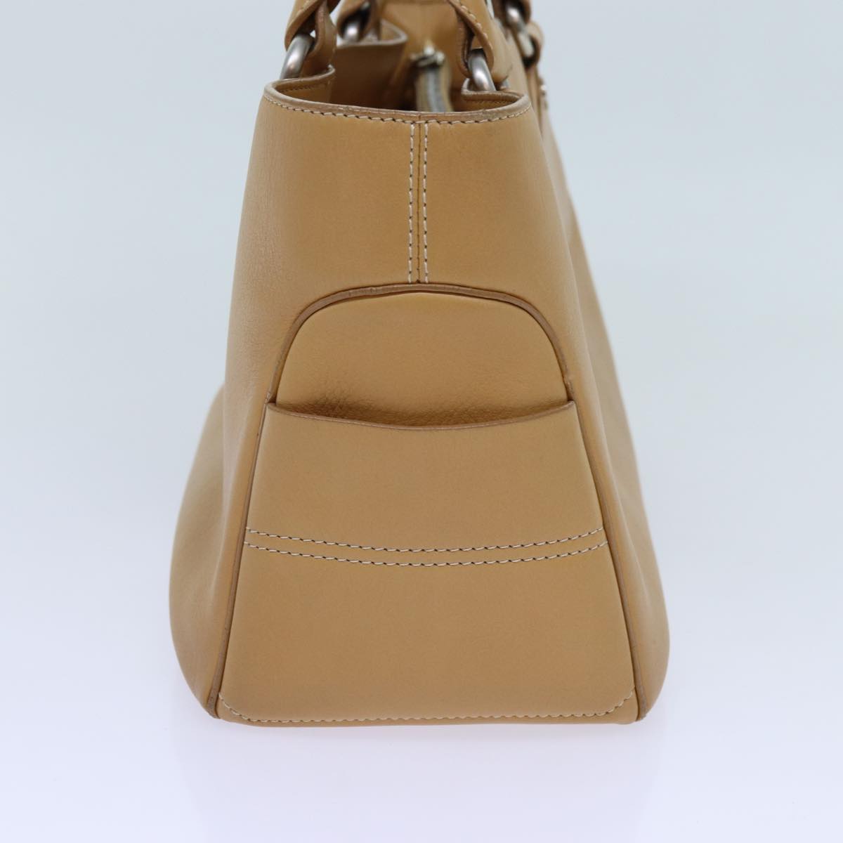 Luxury CELINE Boogie Hand Bag Leather Beige hk1218