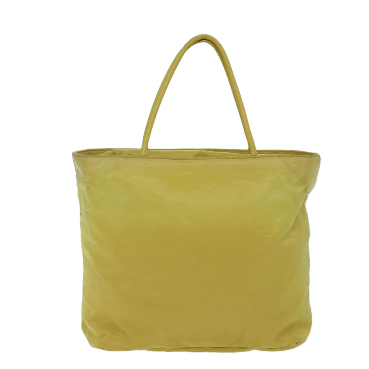 PRADA Hand Bag Nylon Yellow Auth hk1317