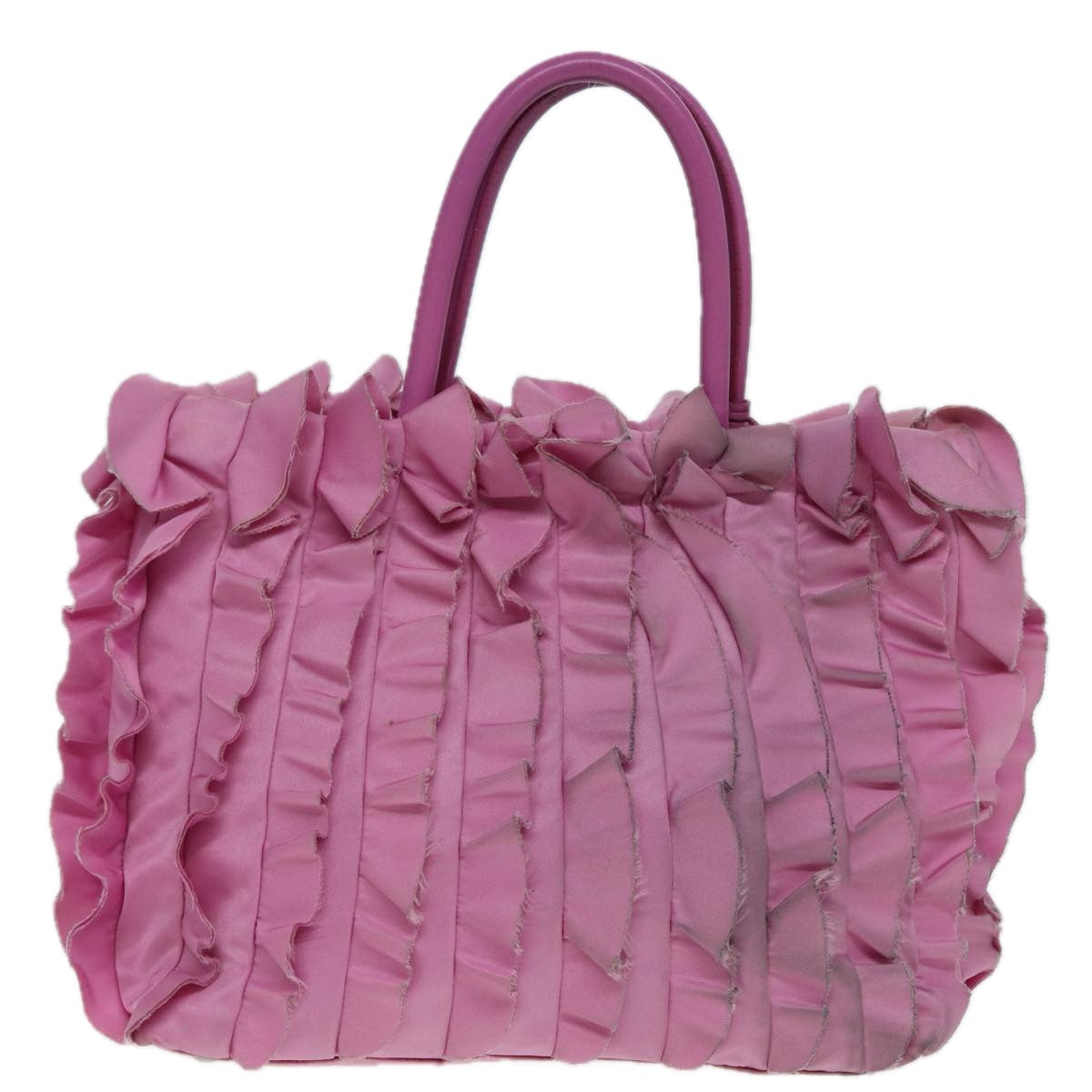 PRADA Hand Bag Nylon Pink Auth