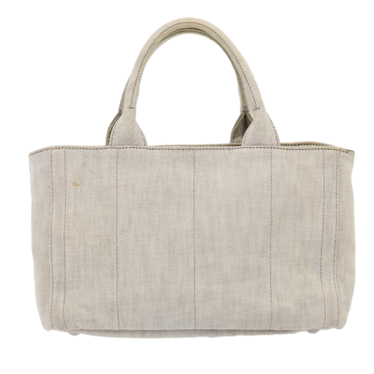 PRADA Bijoux Canapa PM Hand Bag Canvas 2way Gray Auth