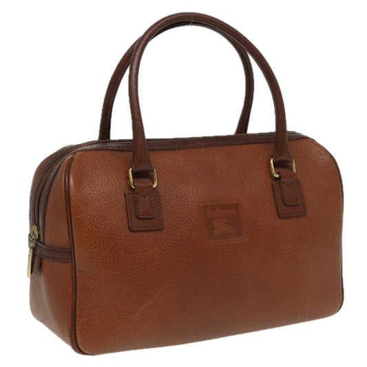 BurberrySs Hand Bag Leather Brown Auth hk1457