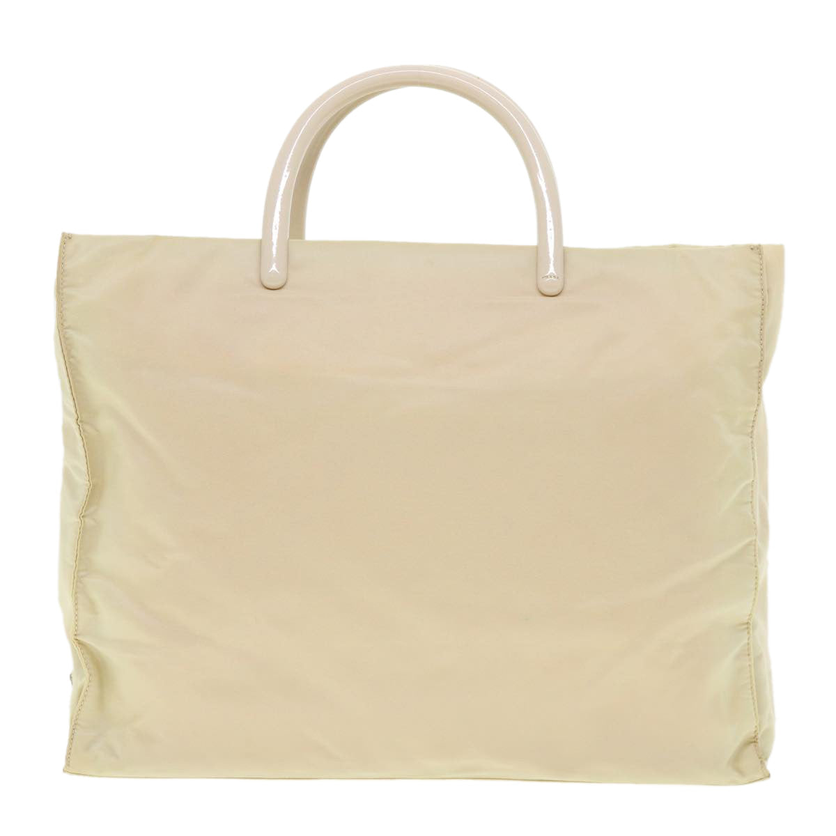 Prada Hand Bag Nylon Beige