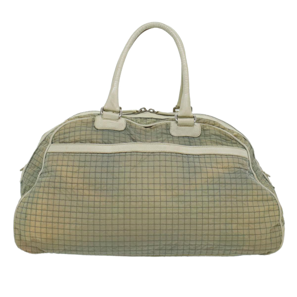 Prada Quilted Boston Bag Nylon Gray