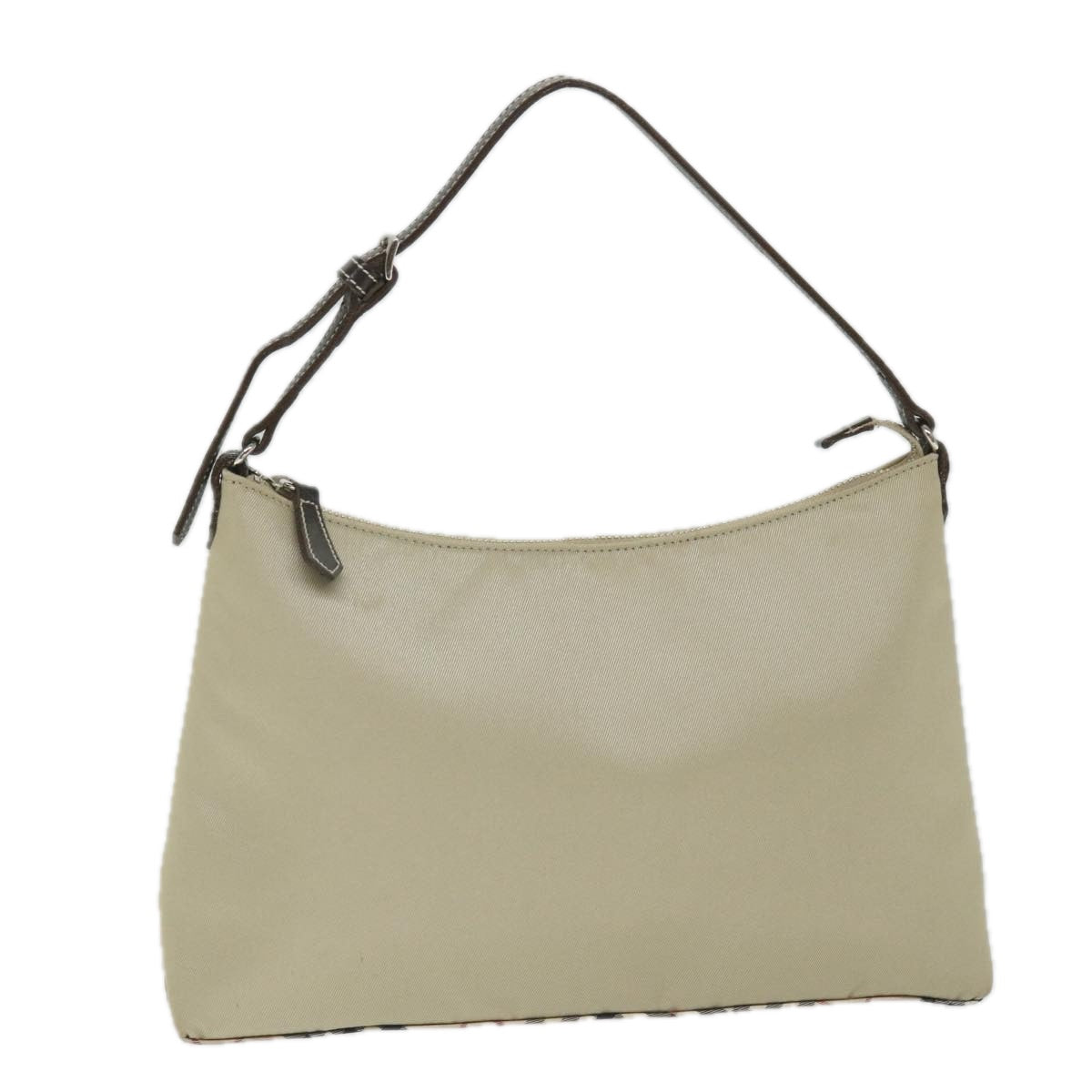 Burberry Blue Label Shoulder Bag Nylon Beige Auth hk910