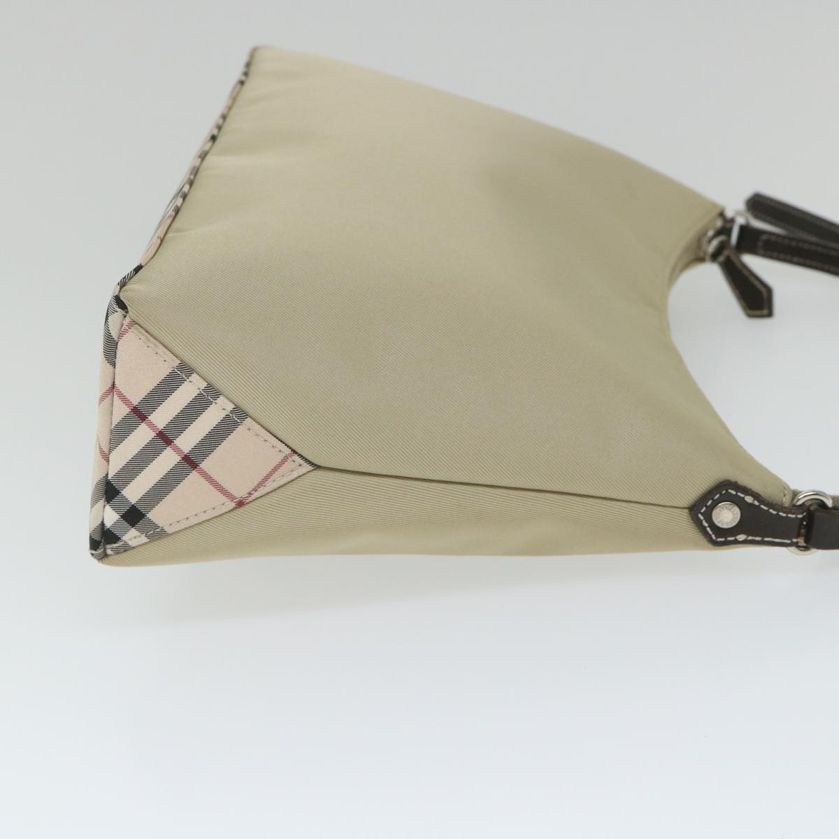 Burberry Blue Label Shoulder Bag Nylon Beige Auth hk910