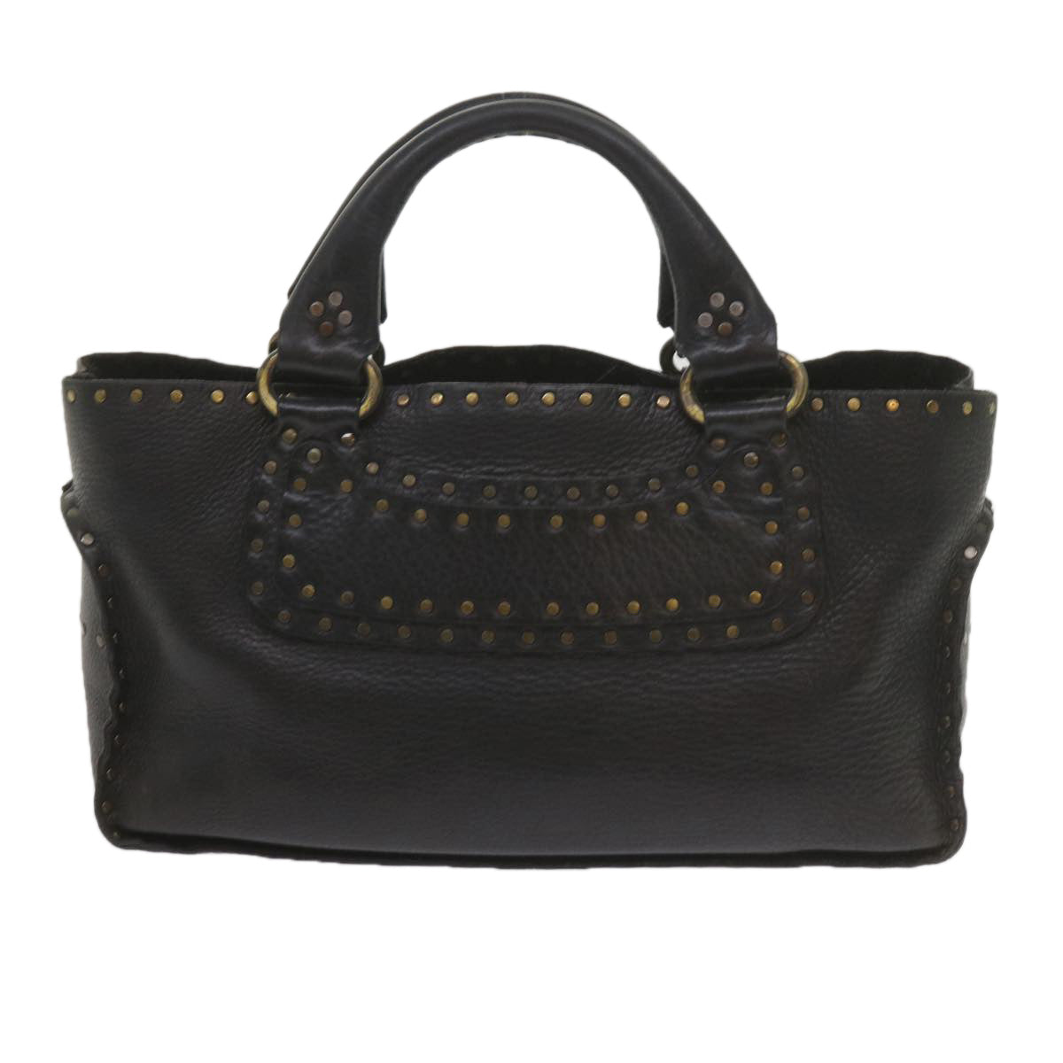 Luxury CELINE Hand Bag Leather Black hk948