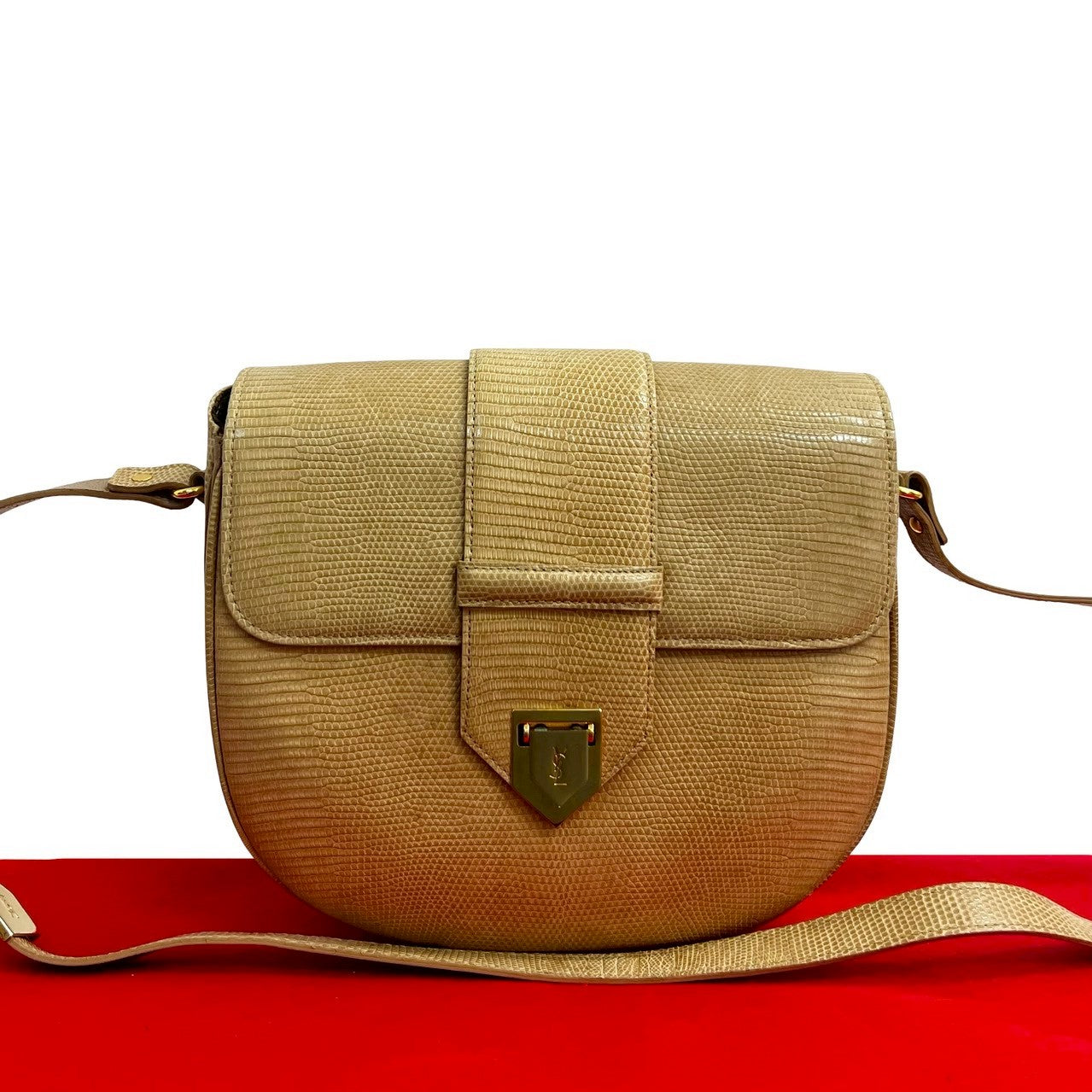 Saint Laurent Lizard Mini Shoulder Bag