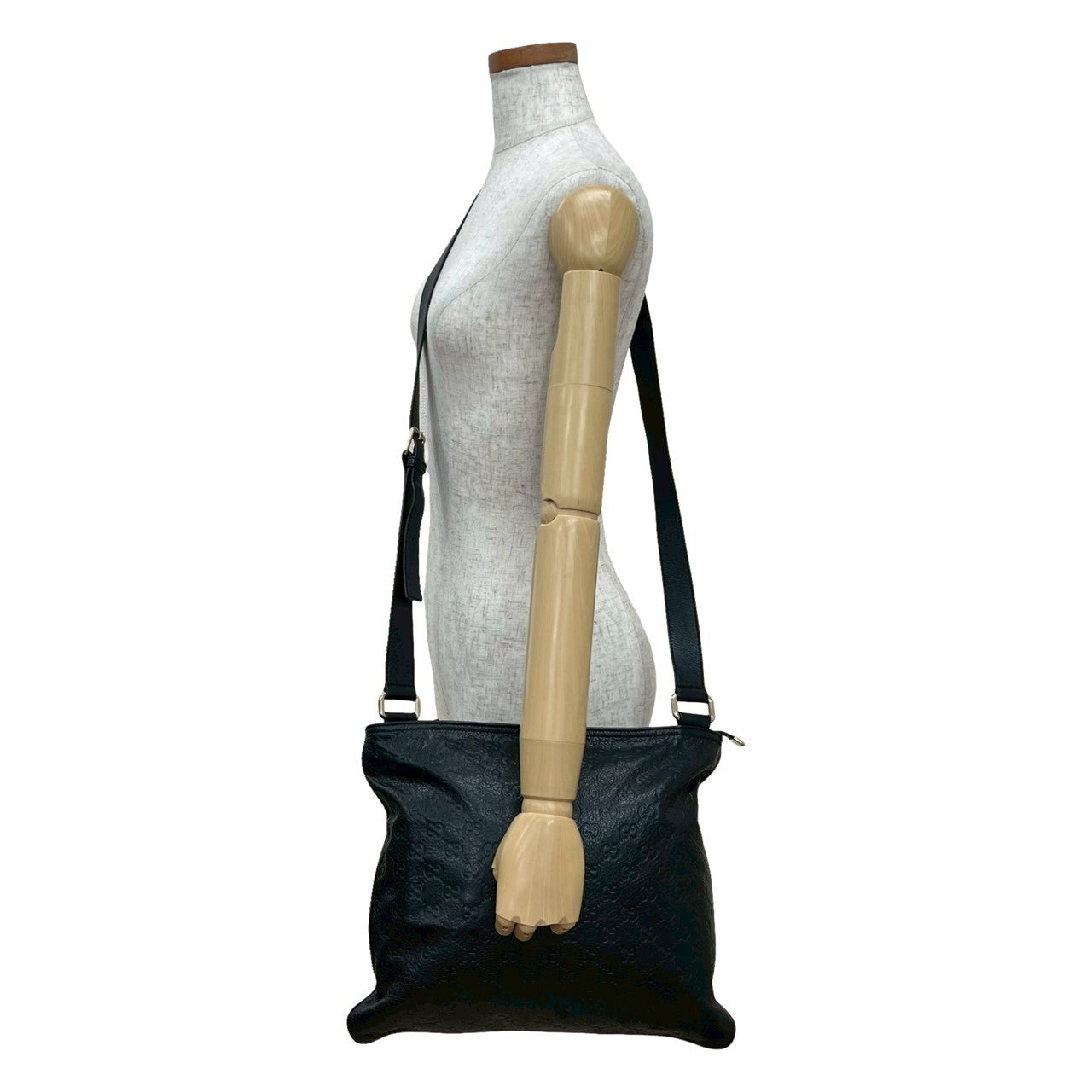 Gucci GG Logo Leather Shoulder Bag