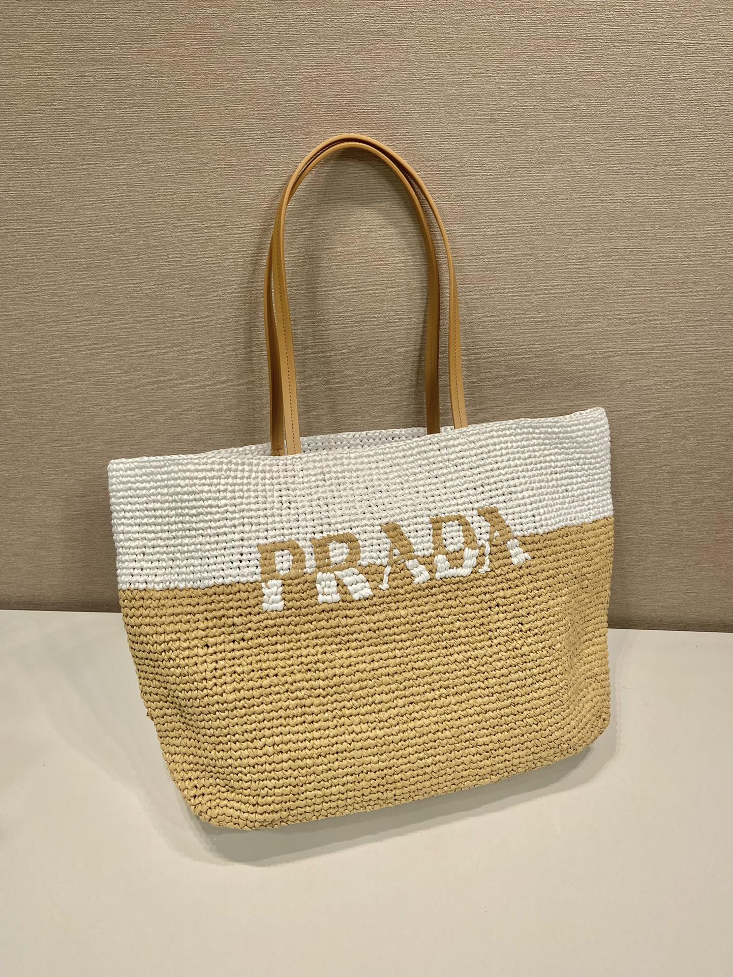 BOLSA Prada TOTE CROCHÊ E COURO