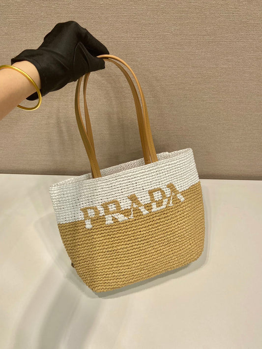 BOLSA Prada TOTE CROCHÊ E COURO