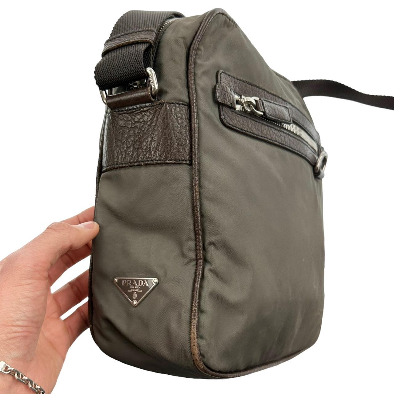 Prada nylon and leather cross body bag
